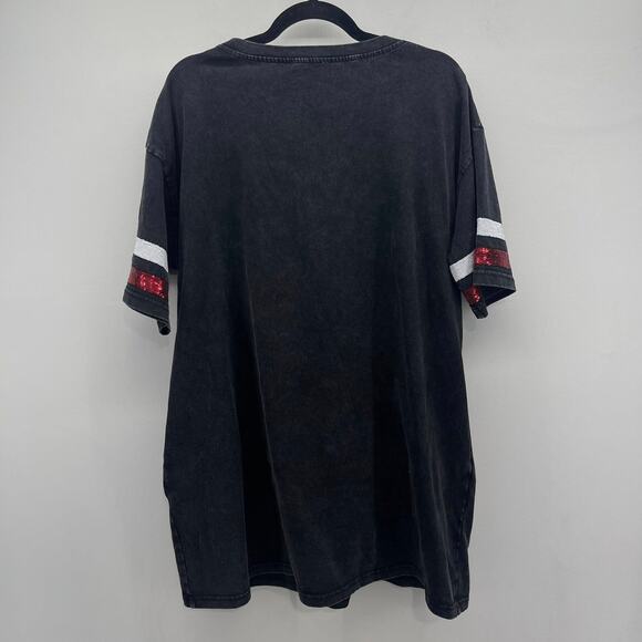 Fantastic Fawn Lennon Liberty Card‎ T-Shirt Dress Womens Medium Washed Black - Picture 2 of 7